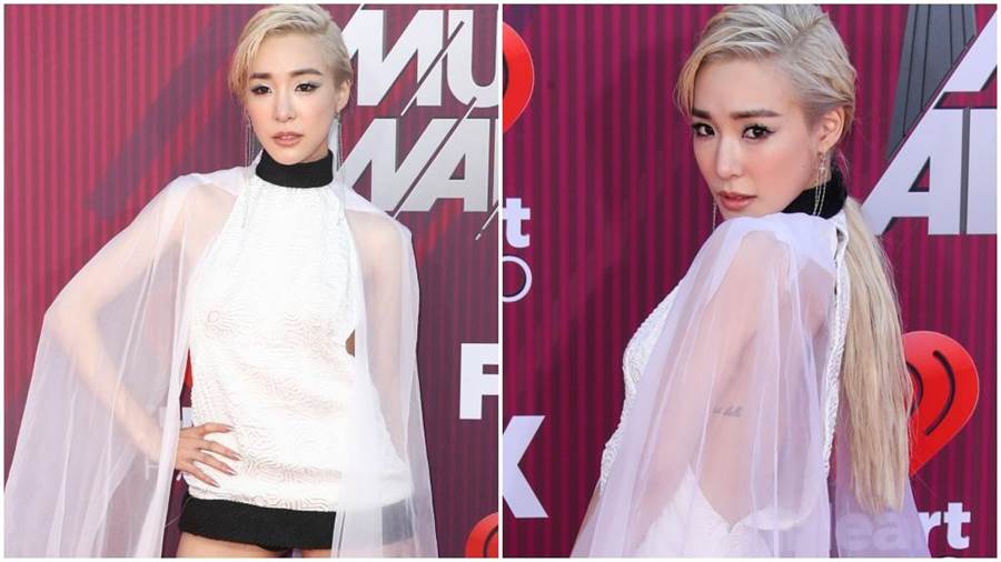Tiffany个人资料，tiffany少女时代薄纱侧露胸部刺青！粉丝感叹：为什么胸那么大，大胸美女