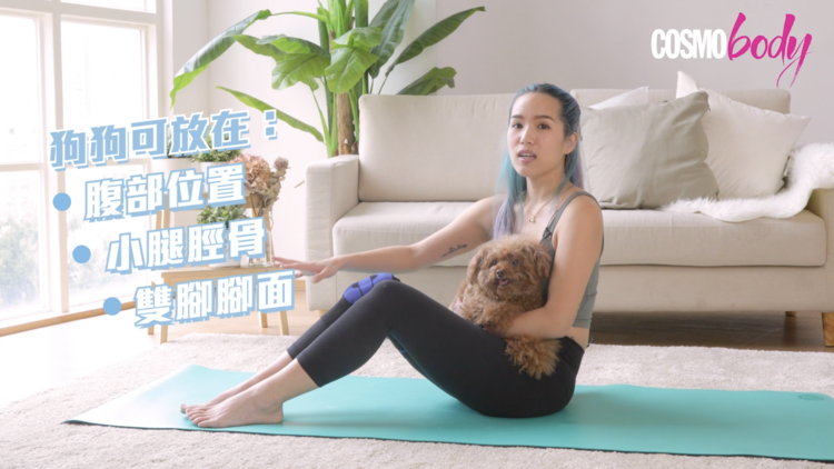 【宠物瑜伽 Part 2】一个动作练出人鱼线？宠物瑜伽让狗狗陪你在家锻炼核心肌肉