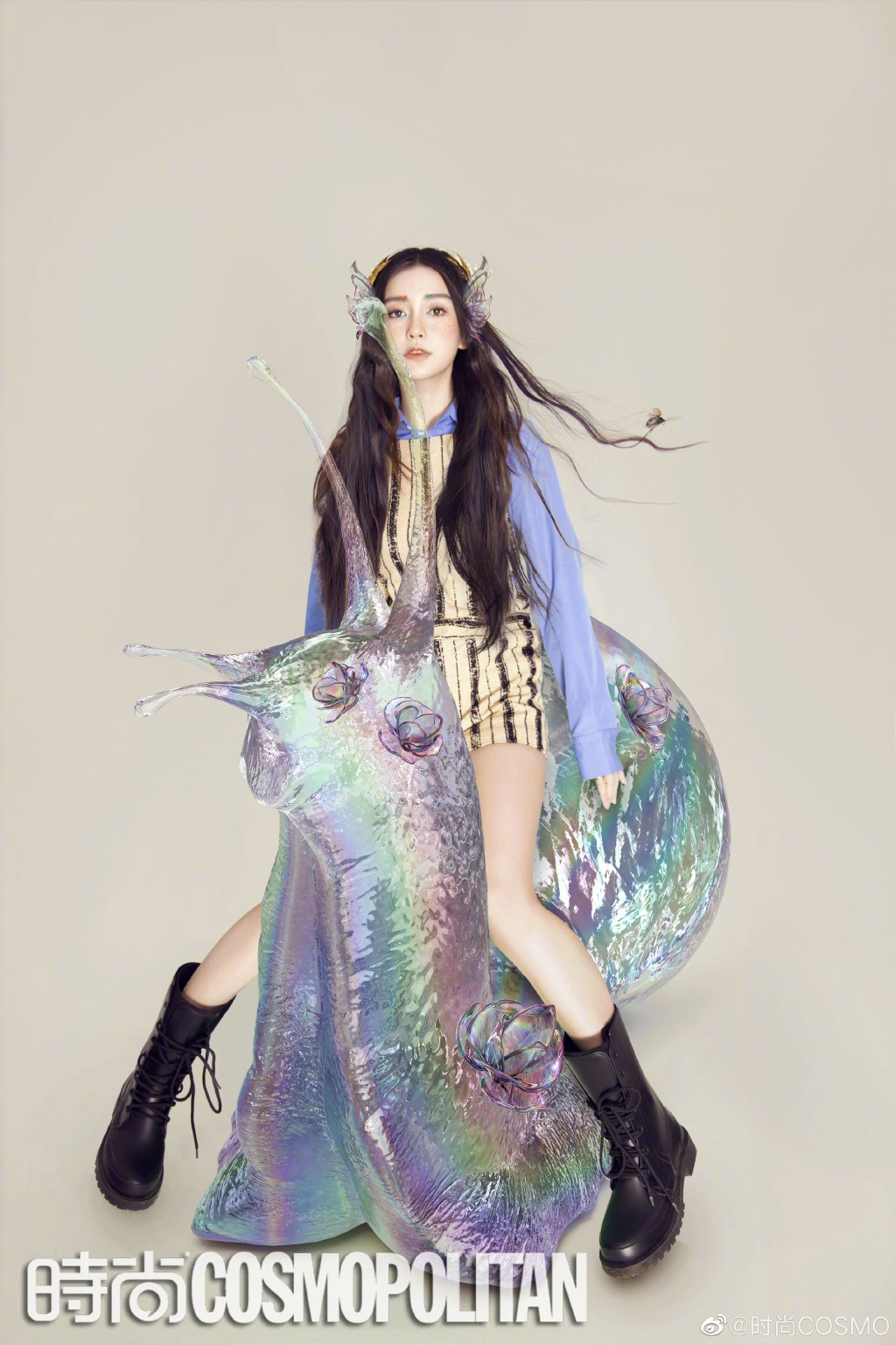 Angelababy杨颖绝美“异色精灵妆”再创颜值高峰网狂赞“根本人间仙子”